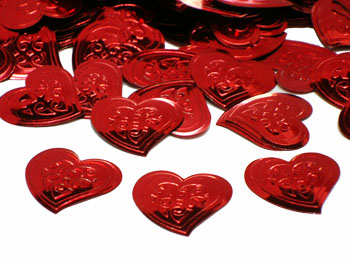 Red Heart Shaped Confetti